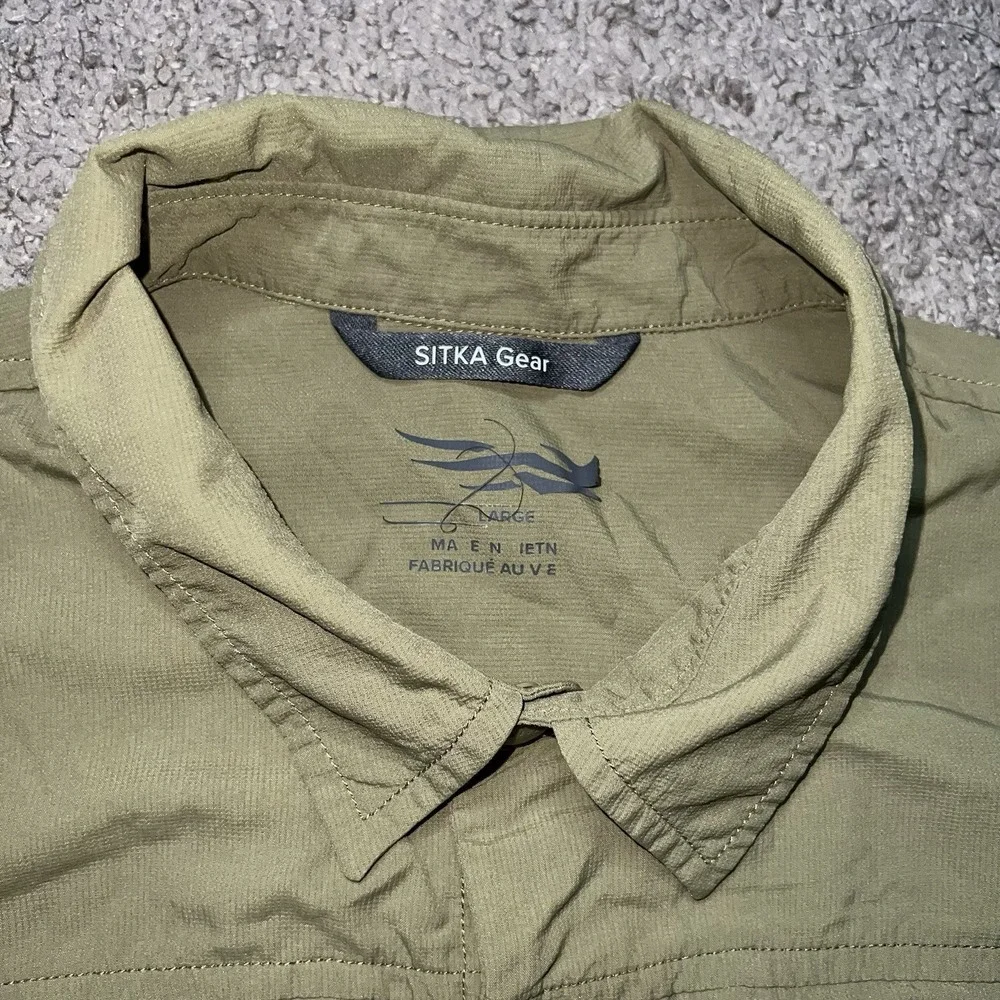 Sitka Scouting Shirt Snap Button Green Men's Sz Large Hunting